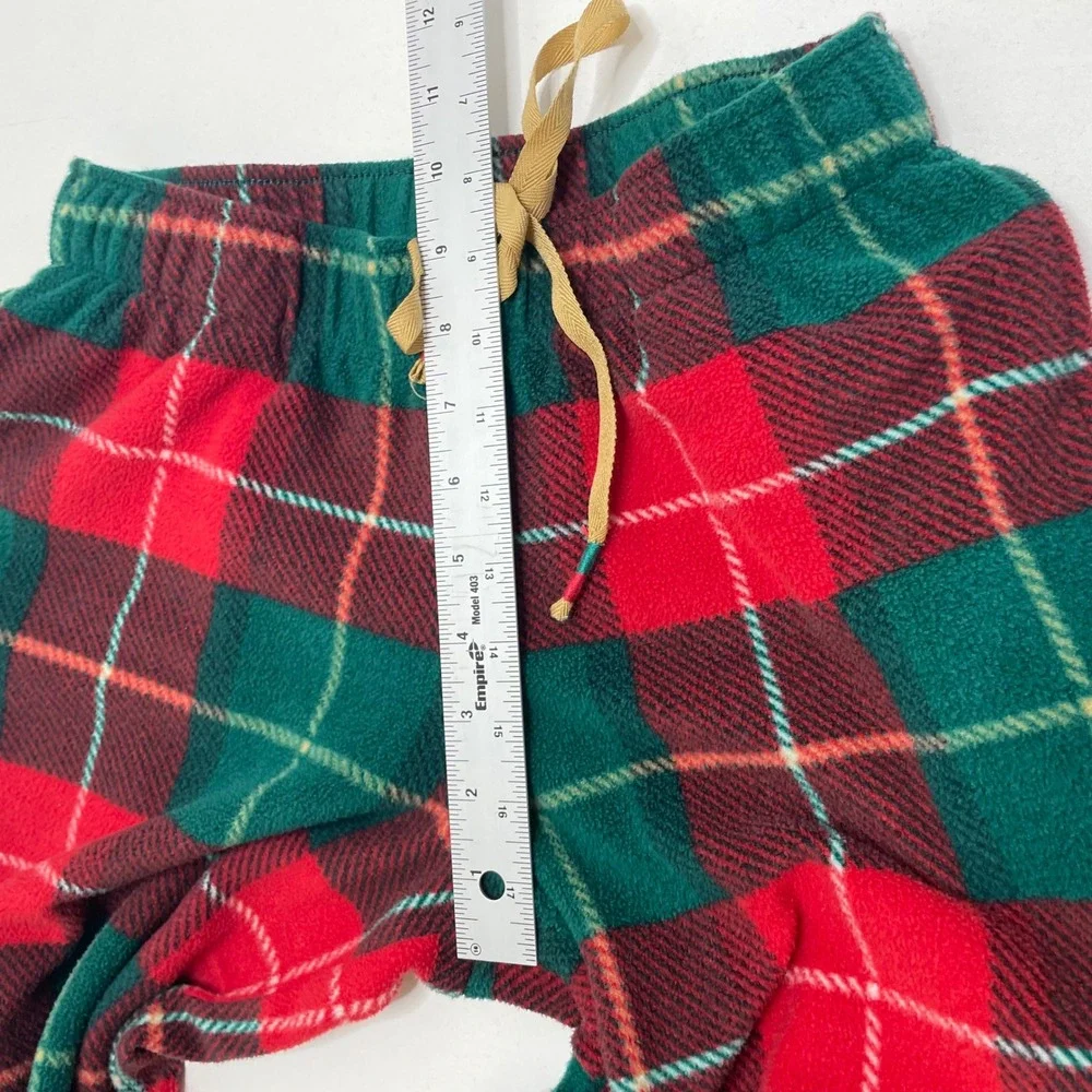 Cuddl Duds‎ PXS Fleece Pajama Set Green Red Plaid Loungewear Sleep Christmas PJ